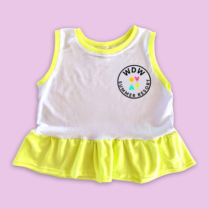 Girls Neon WDW Summer Resort Retro Tank, Disney Vacation Tee for Kids, Disney Summer Camp tee, Girls Disney Shirt, Retro Disney Tank Top