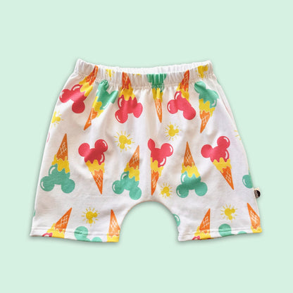 Mickey Ice Cream Shorts / Shorties for Kids, Baby & Toddler, 90’s Disney shorts, Retro Mickey Shorts, Boys Mickey Shorts, Neon Mickey