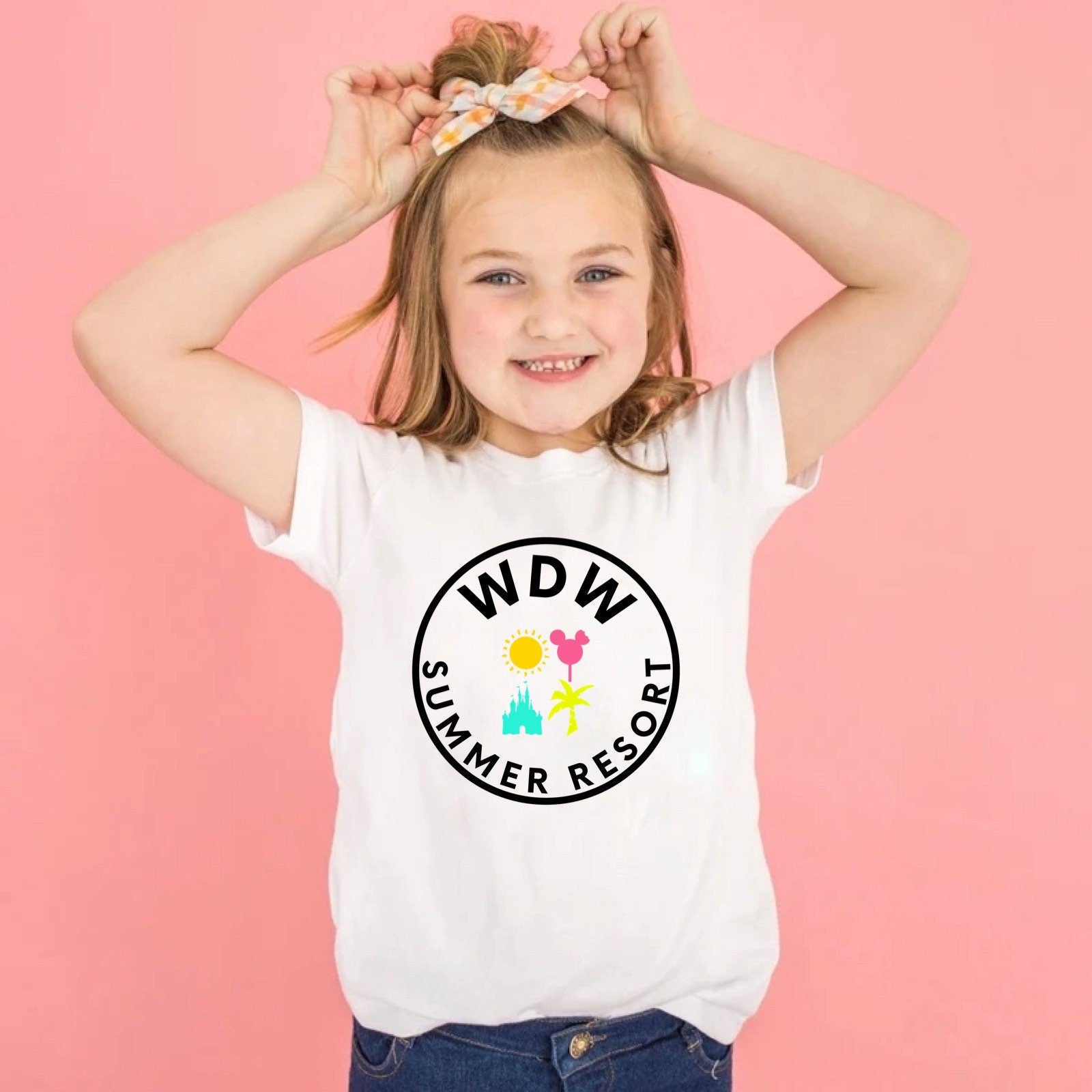 Custom Disney Family Tee, WDW Resort Mickey Tee, Magic Kingdom Family Tees, Custom Adult Disney, Disney Retro Neon Tee, Family Trip Tee
