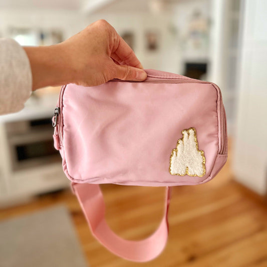 Disney Custom Fanny Pack Letter Patch, Disney Belt Bag, Crossbody Park Bag, Travel Bag, Chenille Patches, Fab Five Fanny Pack