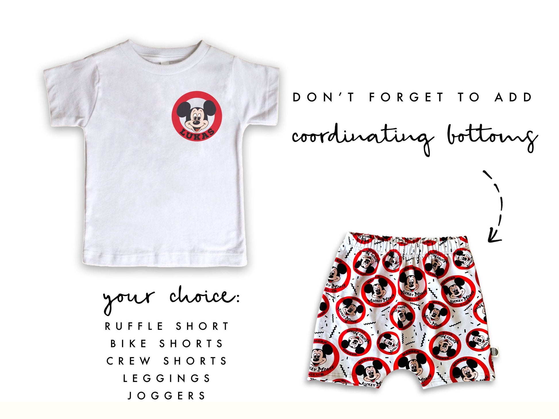 Custom Mickey Mouse Club Name Tee , Disney Set, Disney Vacation Tee kids & baby Disney Outfit, Kids Mickey t-shirt, Boys Disney Set Outfit