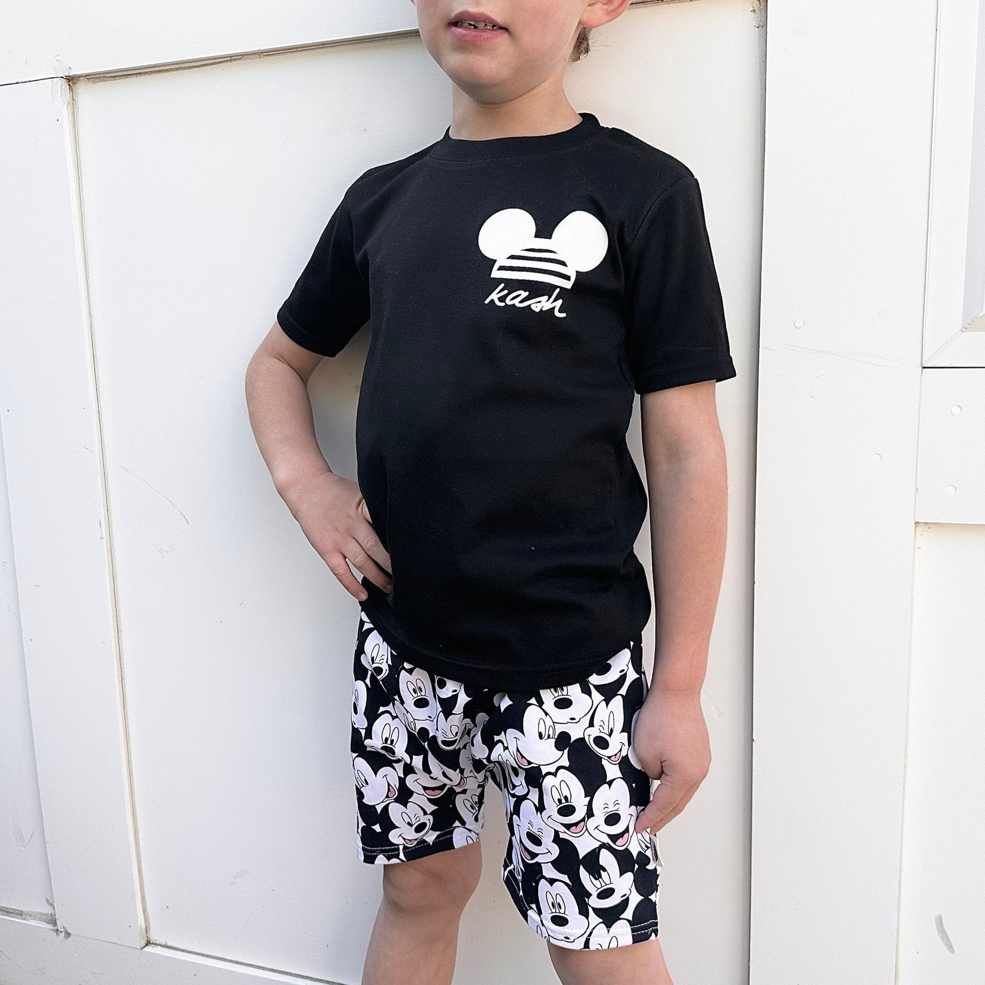 Custom Mickey Name Tee , Disney Set, Disney Vacation Tee for kids, toddler & baby Disney Outfit, Kids Mickey t-shirt, Boys Disney Set Outfit