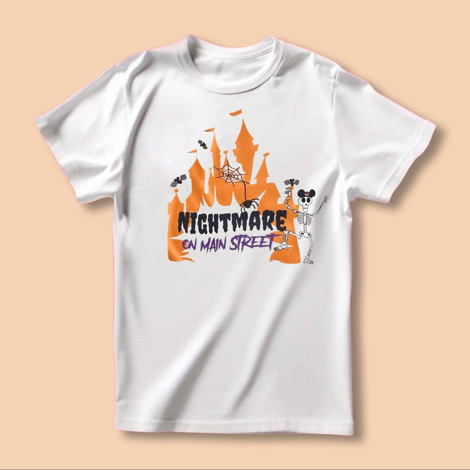 Adult Nightmare on Mainstreet Tee, Halloween Dianey tee, Spooky Disney Tee, Adult Disney Tee , Vacation Family Trip Tees