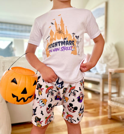 Adult Nightmare on Mainstreet Tee, Halloween Dianey tee, Spooky Disney Tee, Adult Disney Tee , Vacation Family Trip Tees