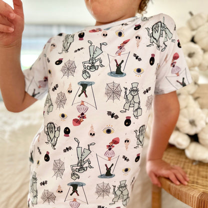 Kids Halloween Haunted Mansion Tee Set, Not So Scary Mickey T-shirt, Kids Disney Halloween Shorts, Disney Vacation Tee kids & baby
