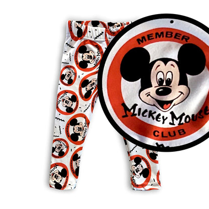 Mickey Mouse Club Leggings for Kids, Baby Toddler Kids , Disney pants, Mickey Mouse Pants, Disney Leggings, Girls Mickey Pants, Mickey Pants