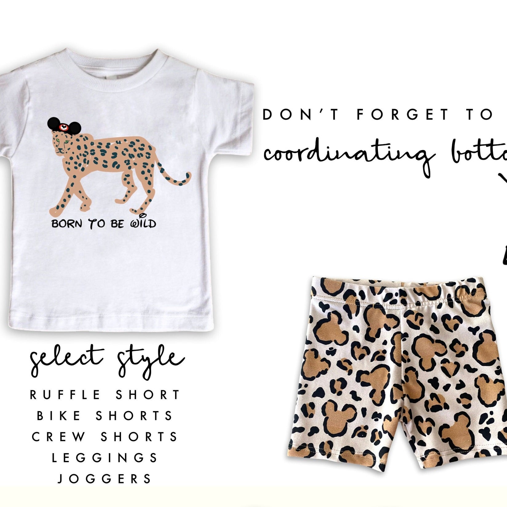 Animal Kingdom Shirt Set, Born to be Wild Tee, Disney Set, Disney Vacation Tee kids baby Disney Outfit, Girls Disney Outfit, Cheetah Shirt