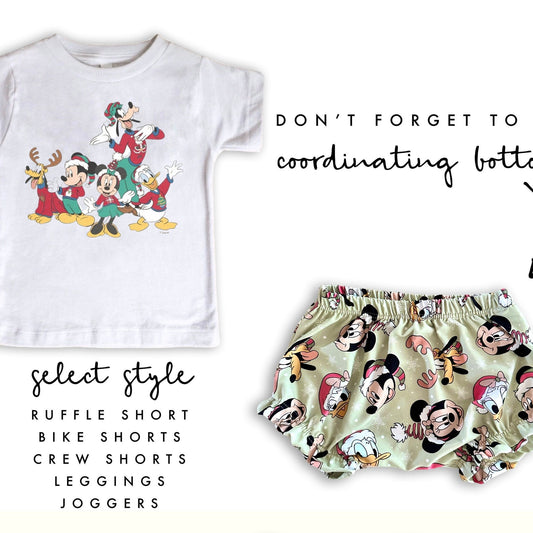 Disney Kids Christmas Set, Very Merry Christmas Outfit, Mickey Christmas Set,Disney Vacation Outfit, Kids Disney Outfit,Magic Kingdom Outfit