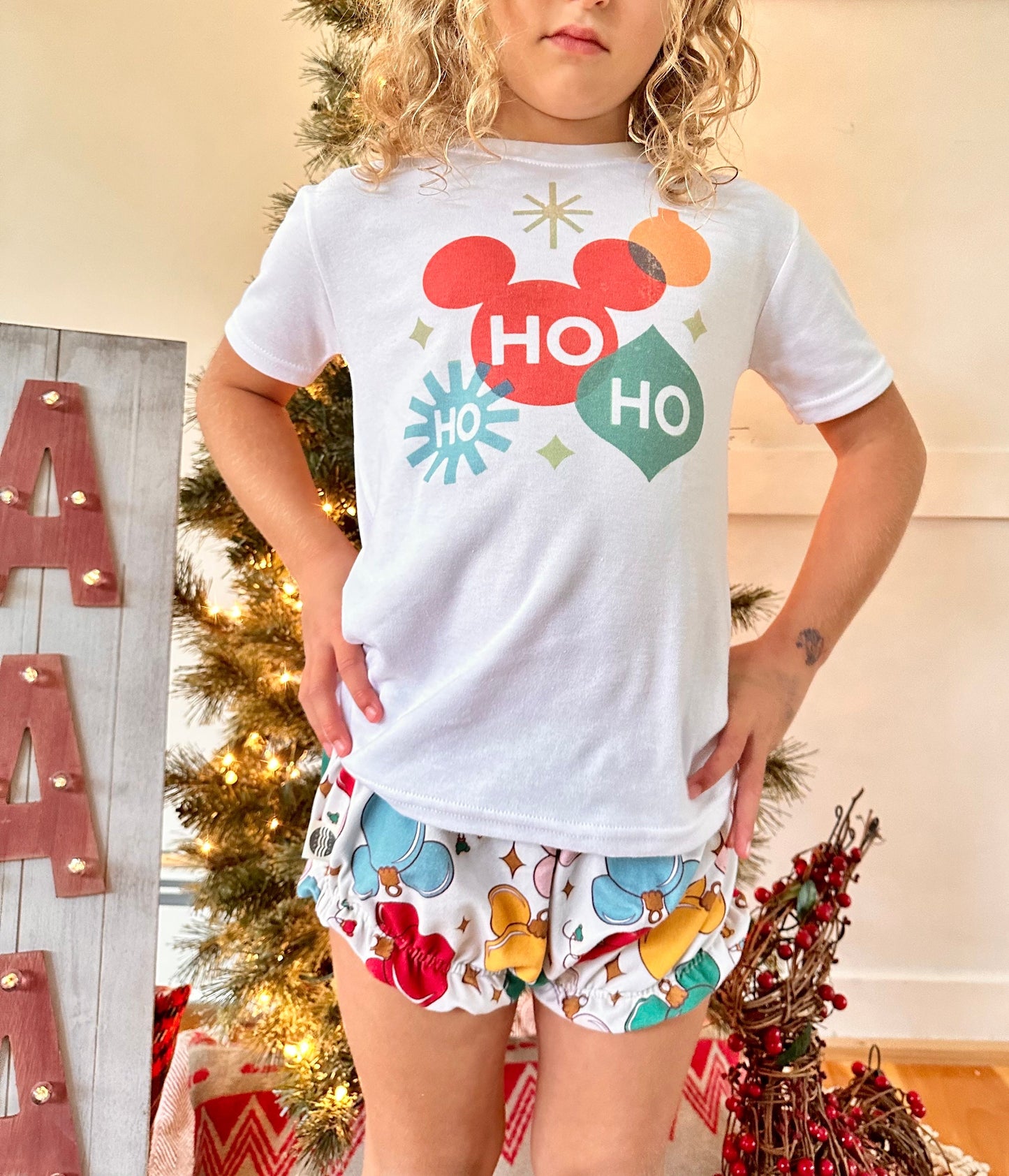 Disney Girls Christmas Set, Very Merry Christmas Outfit,Mickey Christmas Set,Disney Vacation Outfit, Kids Disney Outfit,Magic Kingdom Outfit