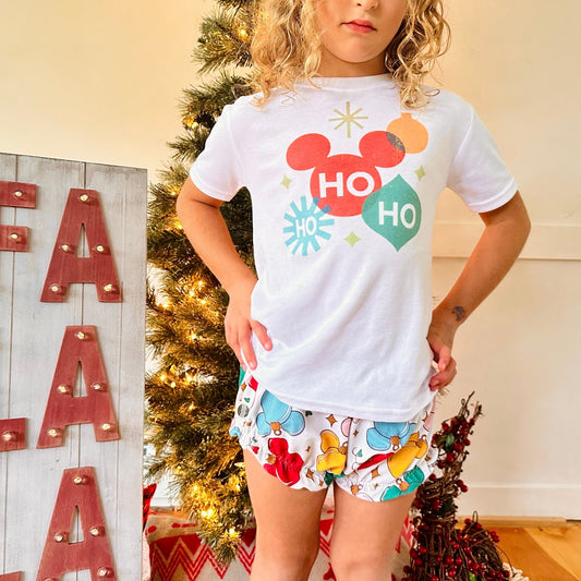 Disney Girls Christmas Set, Very Merry Christmas Outfit,Mickey Christmas Set,Disney Vacation Outfit, Kids Disney Outfit,Magic Kingdom Outfit