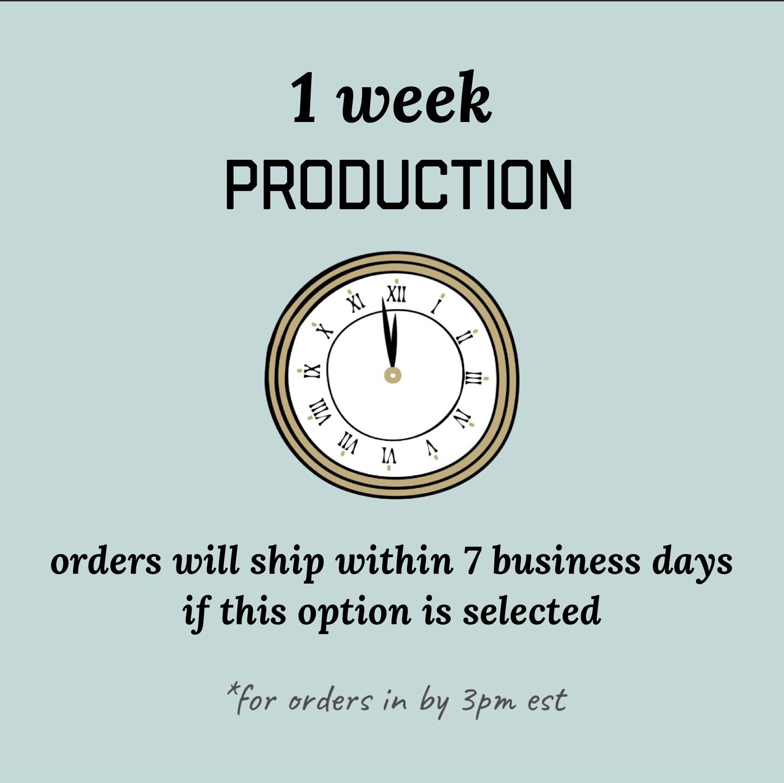 Rush My Order Upgrade- Expedited Production Time, 3 or 7 business day production upgrade
