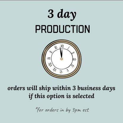 Rush My Order Upgrade- Expedited Production Time, 3 or 7 business day production upgrade