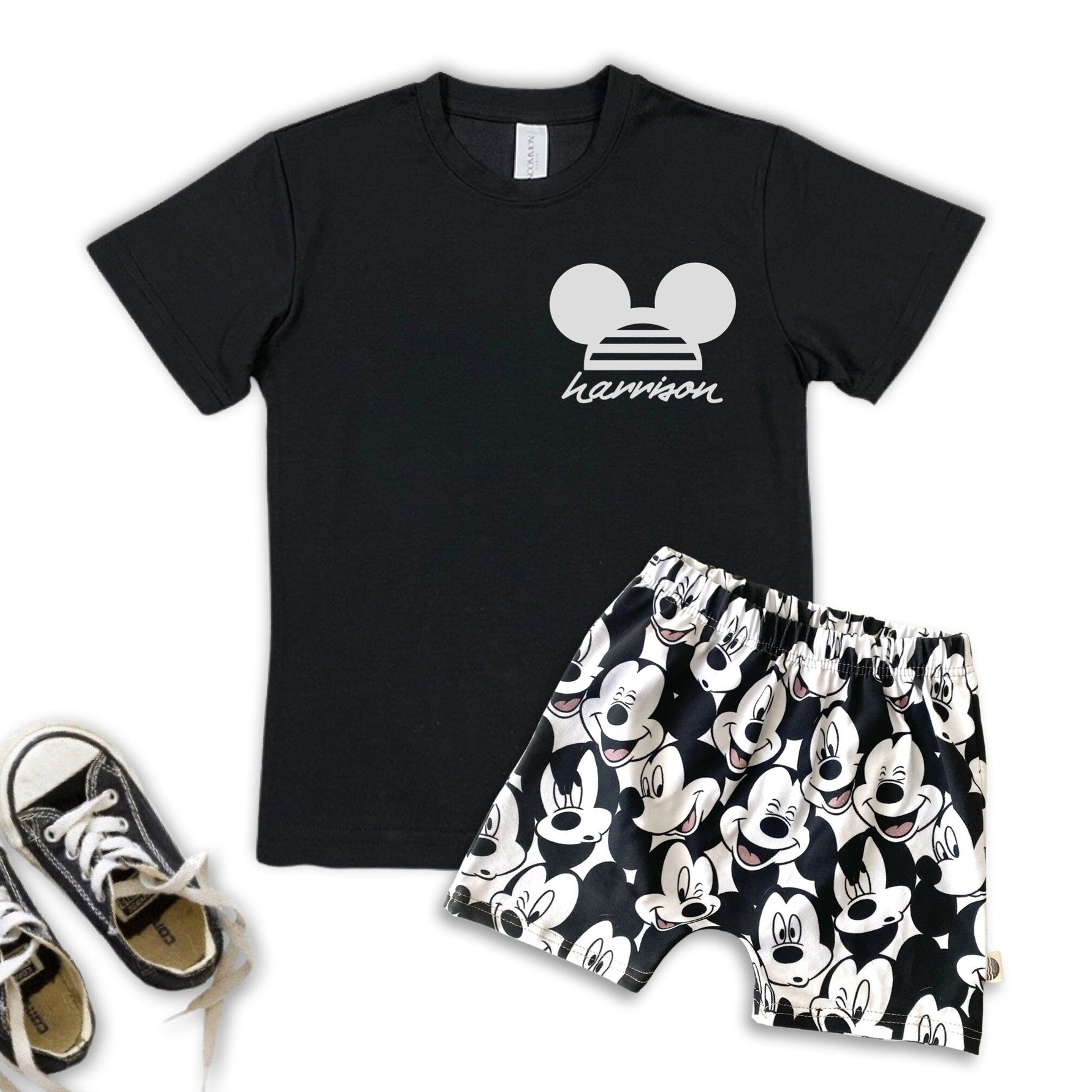 Custom Mickey Name Tee , Disney Set, Disney Vacation Tee for kids, toddler & baby Disney Outfit, Kids Mickey t-shirt, Boys Disney Set Outfit