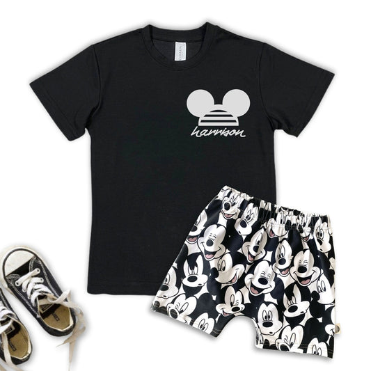 Custom Mickey Name Tee , Disney Set, Disney Vacation Tee for kids, toddler & baby Disney Outfit, Kids Mickey t-shirt, Boys Disney Set Outfit
