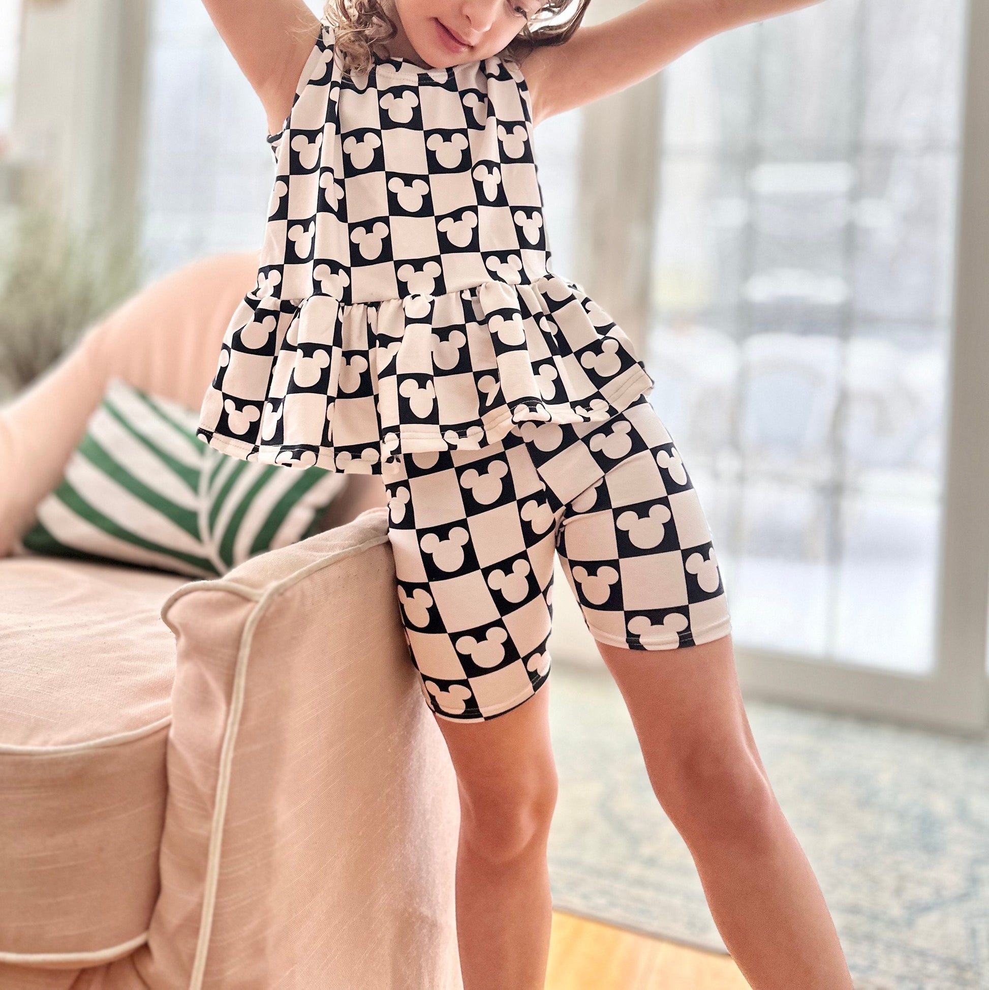 Girls Monochrome Mickey Biker Shorts / Shorties for Kids, Baby & Kids , Disney shorts, Mickey Shorts, Girls Disney Shorts, Minnie Mickey Set