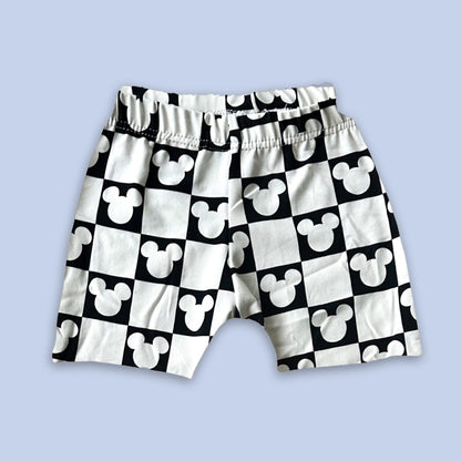 Monochrome Mickey Checkered Kids Tee, Disney Set, Disney Vacation Tee for kids, toddler & baby Disney Outfit, Boys Disney Set Outfit