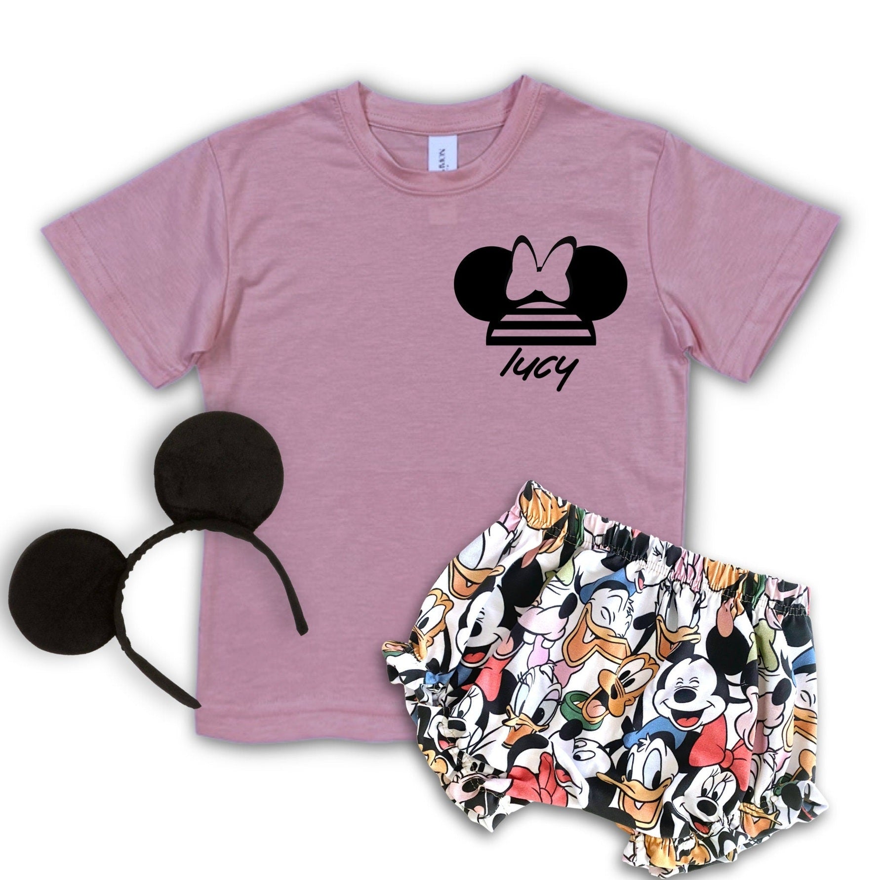 Custom Minnie Name T-shirt ,Girls Disney Set Shorts Tee,Disney Vacation Tee kids & baby Disney Outfit,Kids Mickey tshirt,Girls Disney Outfit