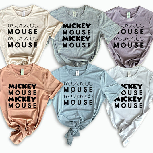 Mickey or Minnie Disney Tee, Adult Mickey Mouse Disney tee, Kids Disney Tee, Mickey Shirt, Adult Disney Tee, Vacation Family Trip Tees