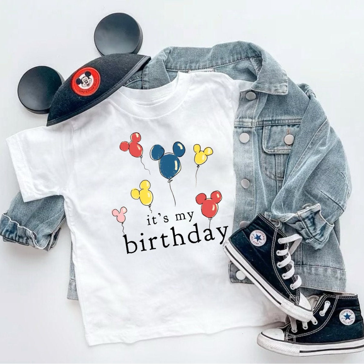 Disney Birthday t shirt, Mickey Family Tee, Kids Adult Birthday Balloon Disney Tee, Adult Disney Tee , Disney Vacation Family Trip Tees