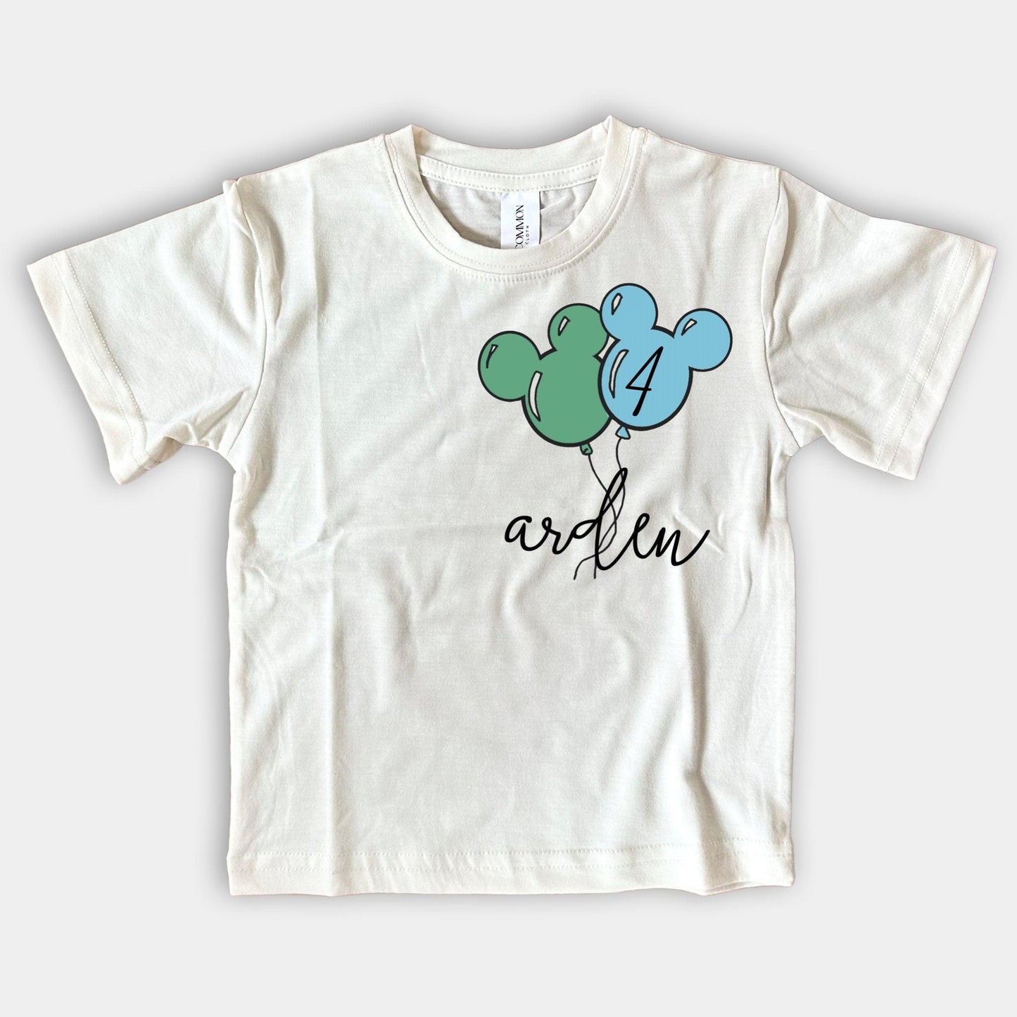 Girls Disney Birthday Balloon Custom Tee,Kids Disney Birthday Vacation Tee,Disney Vacation Outfit Set,Custom Disney Birthday Set Bike Shorts