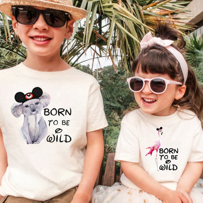 Kids Animal Kingdom Shirt Set, Born to be Wild Tee, Disney Set, Disney Vacation outfits, Disney Outfit, Boys Disney Outfit, Lion T-Shirt