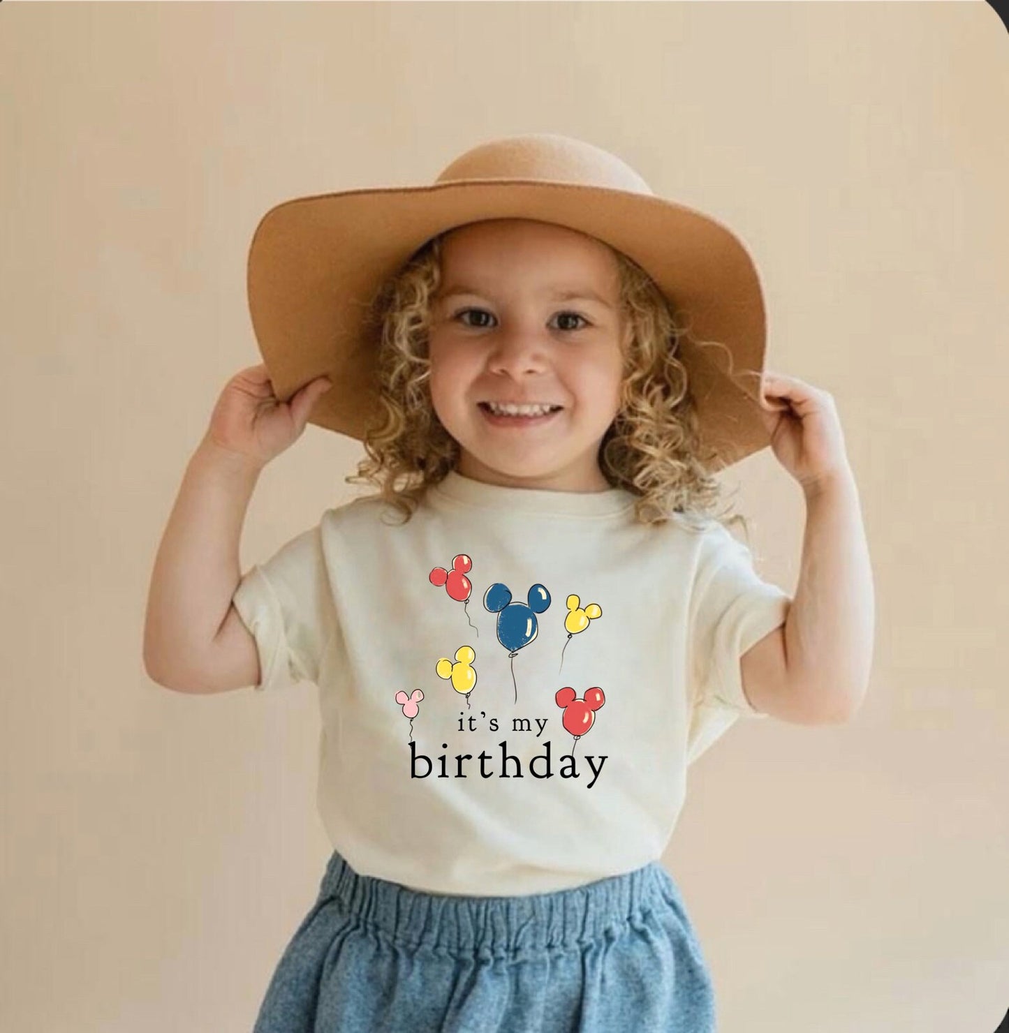 Disney Birthday t shirt, Mickey Family Tee, Kids Adult Birthday Balloon Disney Tee, Adult Disney Tee , Disney Vacation Family Trip Tees