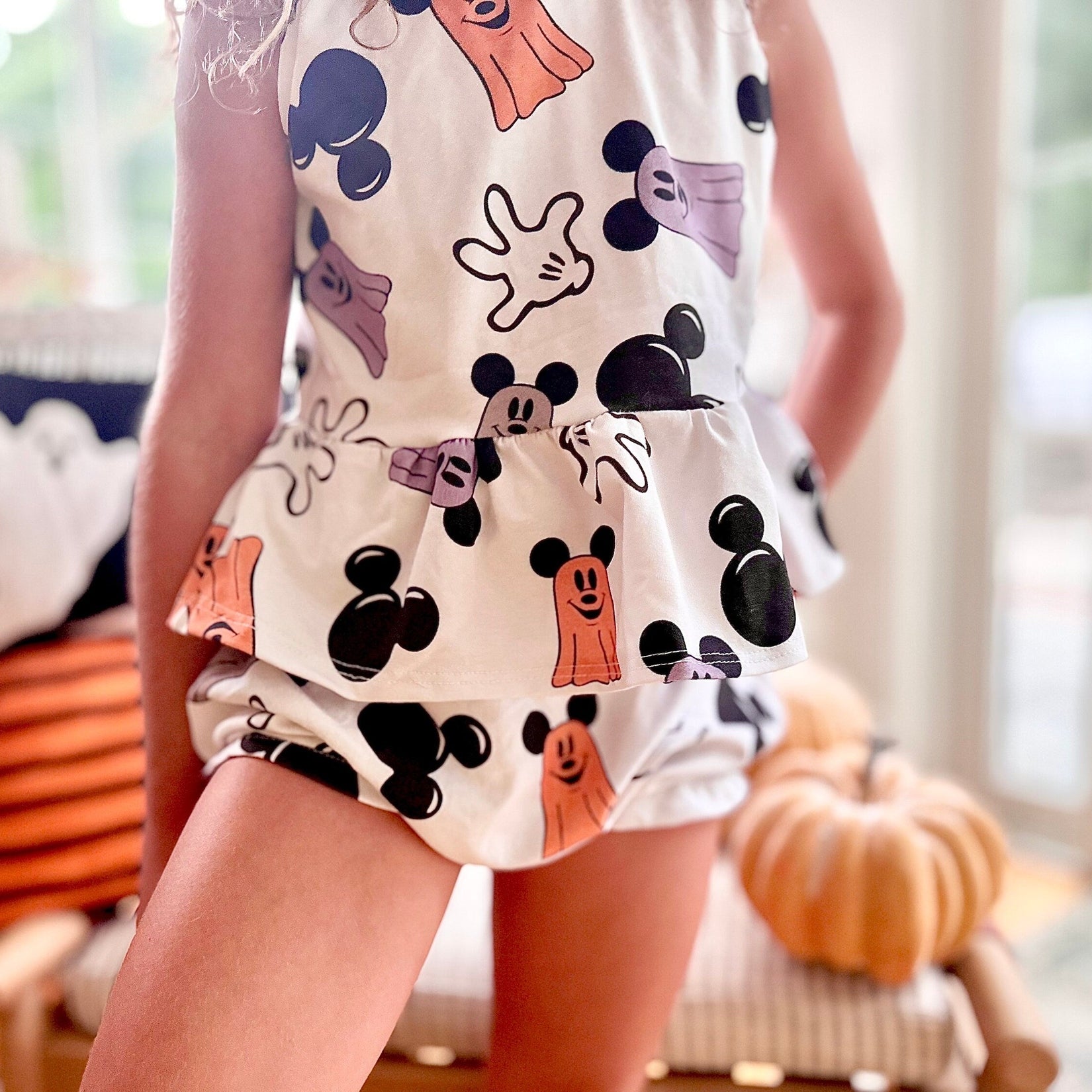 Girls Halloween Disney Tank Set, Halloween Mickey Outfit, Disney Vacation Tee for Kids, Disney Trip T-shirt, Girls Disney Shirt