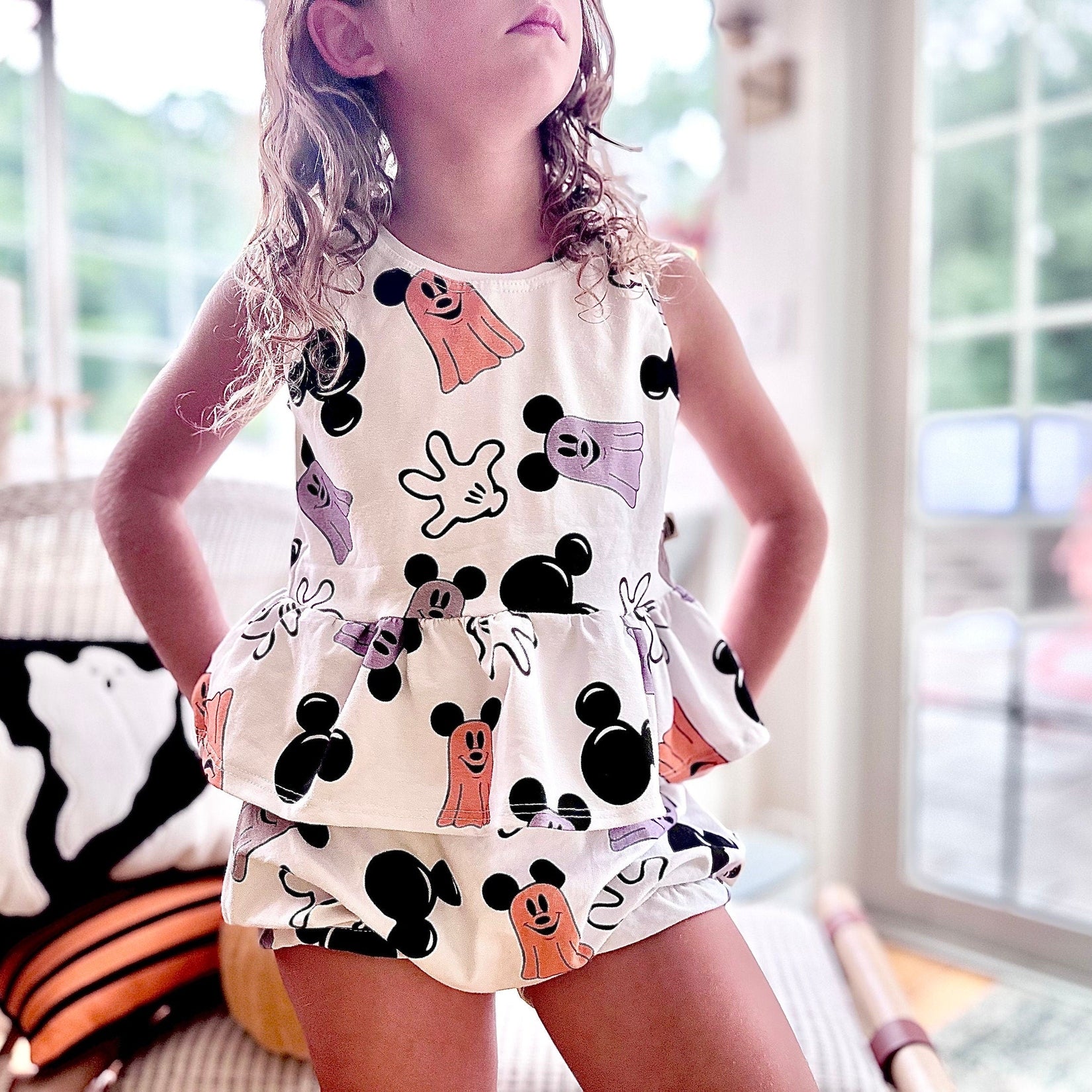 Girls Halloween Disney Tank Set, Halloween Mickey Outfit, Disney Vacation Tee for Kids, Disney Trip T-shirt, Girls Disney Shirt