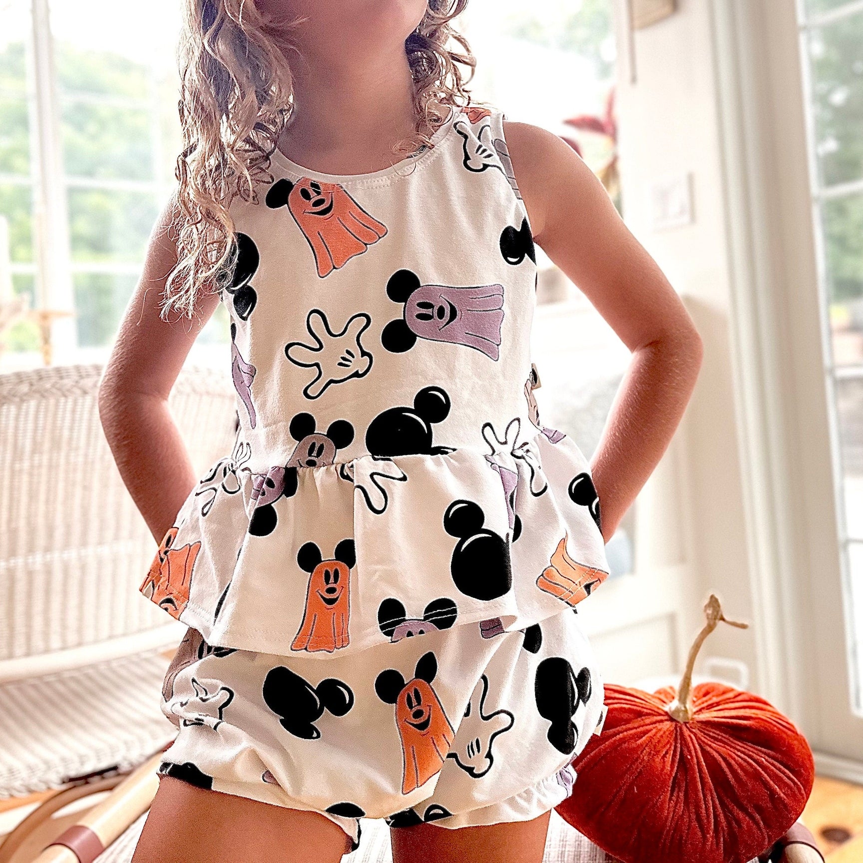 Girls Halloween Disney Tank Set, Halloween Mickey Outfit, Disney Vacation Tee for Kids, Disney Trip T-shirt, Girls Disney Shirt