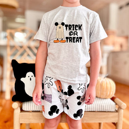 Disney Halloween Outfit , Trick or Trest Mickey Shirt Shorts,Disney Halloween Shirt, Disney Vacation Outfit, Magic Kingdom Outfit