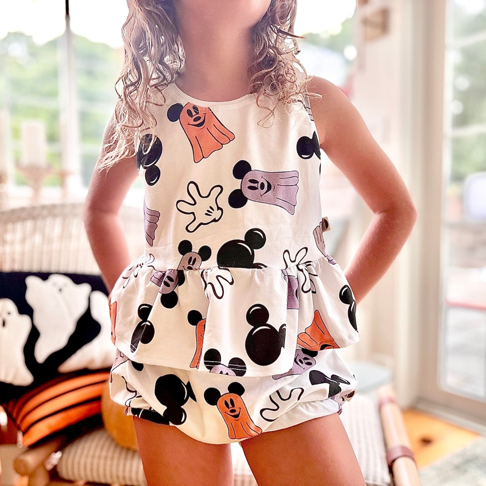 Girls Halloween Disney Tank Set, Halloween Mickey Outfit, Disney Vacation Tee for Kids, Disney Trip T-shirt, Girls Disney Shirt