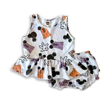 Girls Halloween Disney Tank Set, Halloween Mickey Outfit, Disney Vacation Tee for Kids, Disney Trip T-shirt, Girls Disney Shirt