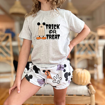 Girls Halloween Disney Ruffle Shorts / Mickey Ghost Short for Kids & Baby, Disney shorts, Magic Kingdom Outfit, Girls Disney Shorts