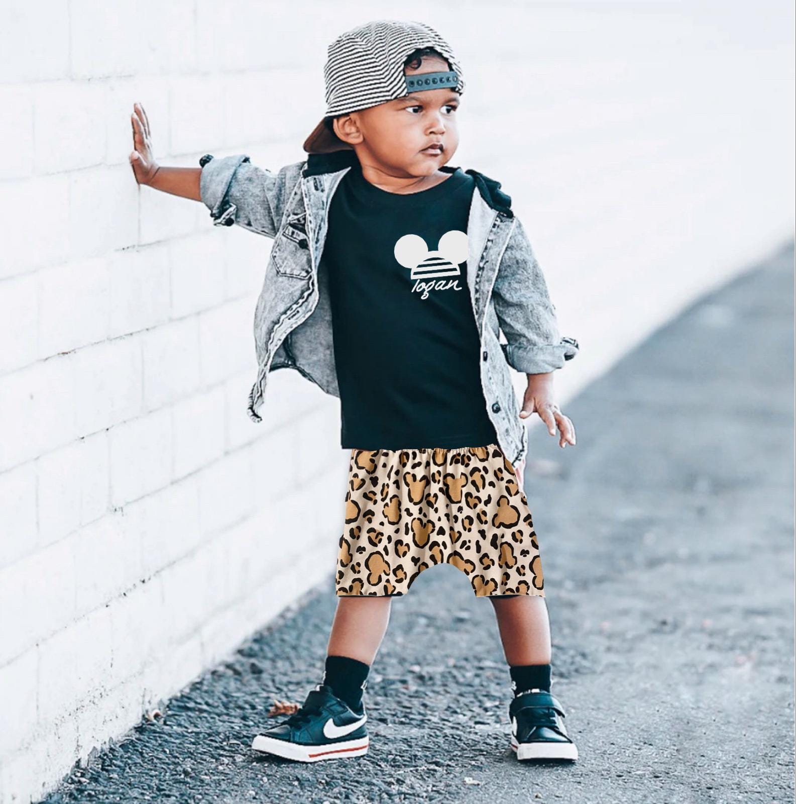 Custom Animal Kingdom Set, Disney Vacation Tee kids, baby Disney Outfit,Kids Mickey t-shirt, Boys Disney Set Outfit, cheetah mickey