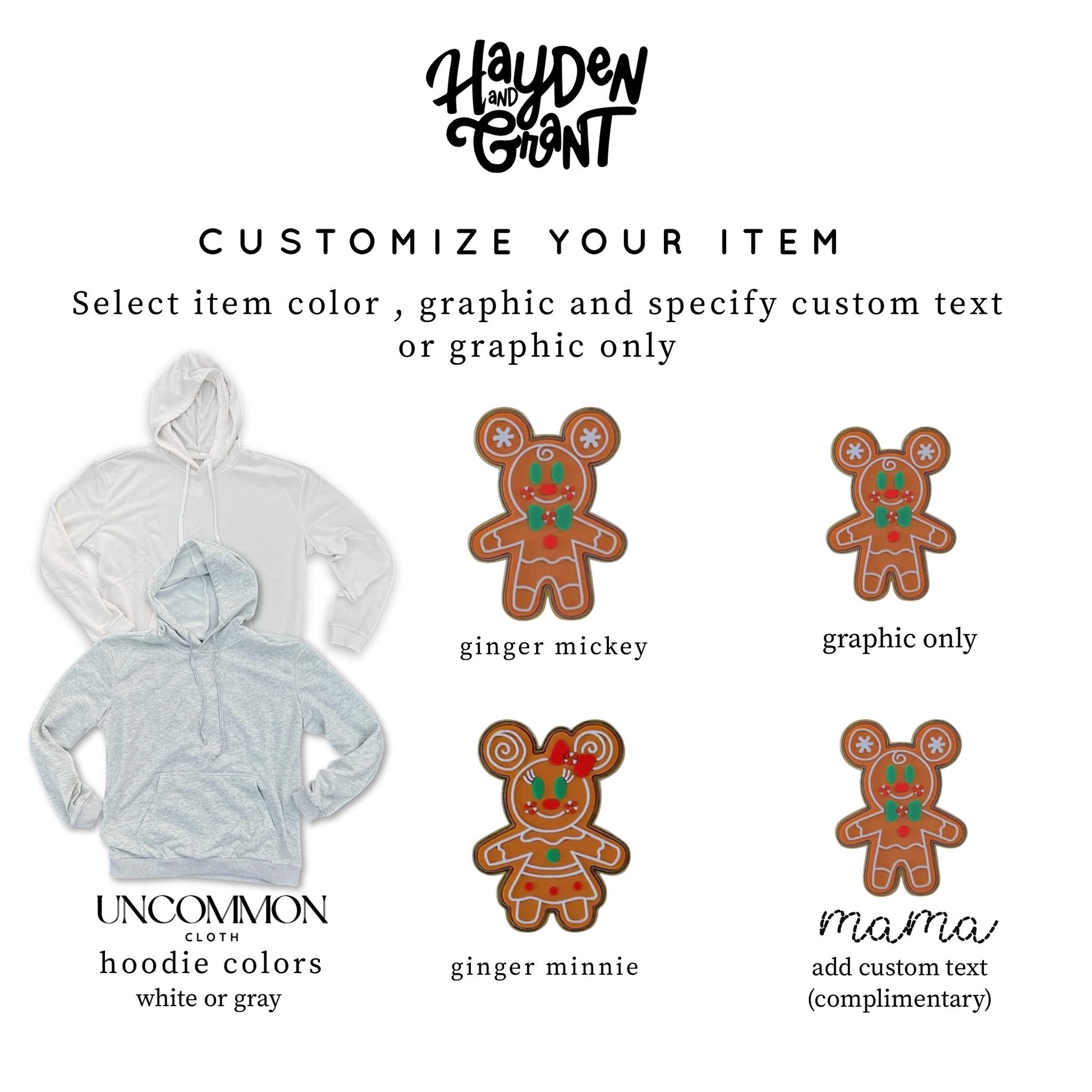 Family Disney Gingerbread Mickey Hoodie, Disney Christmas Hoodie, Mommy Me Disney Sweatshirt, Unisex family Disney sweatshirts