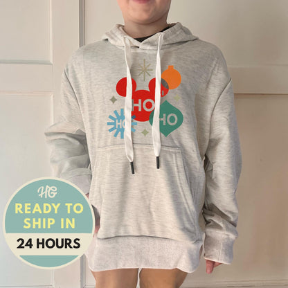 Family Disney Ho Ho Ho Hoodie, Disney Christmas Hoodie, Mommy Me Disney Sweatshirt, Unisex family Disney sweatshirts