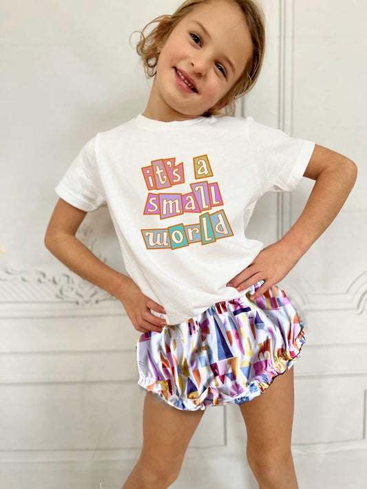 It’s a Small World T Shirt Set, Disneyland Outfit Disney World Outfit Set, Disney Vacation Tee kids baby Disney Outfit, Girls Disney Outfit