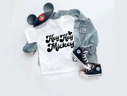Kids Hey Mickey Graphic Tee & Optional Bottoms