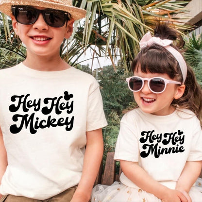 Hey Mickey/Minnie Disney Family t-shirt, Adult /Kids Magic Kingdom Disney Tee, Adult Disney Tee , Disney Vacation Family Trip Tees