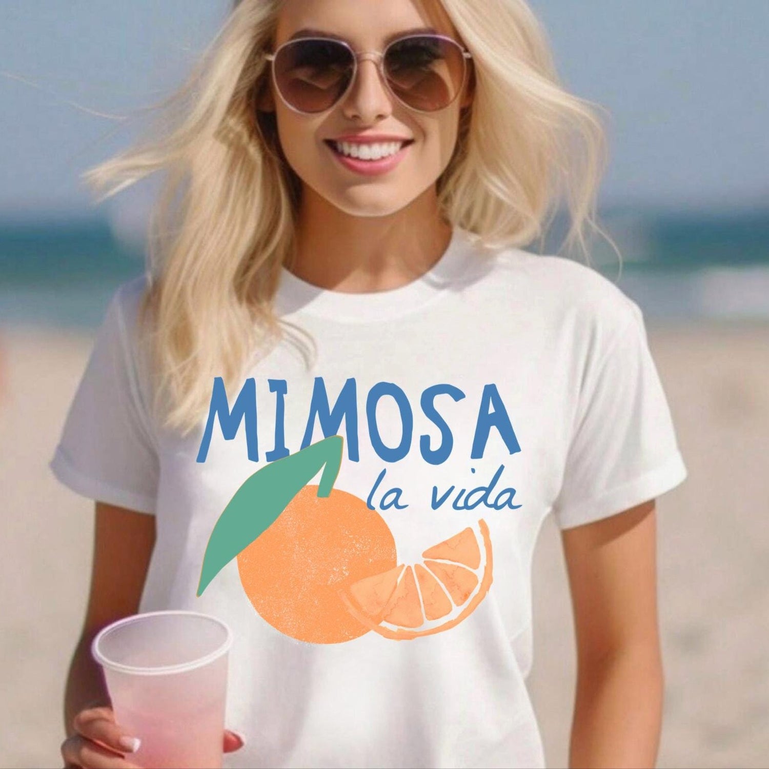 Mimosa La Vida t-shirt, Women’s Vacation T-Shirt, Vintage French Tshirt, Italian Tshirt, Mom life, Bridesmaid Gifts, Bachelorette party tees