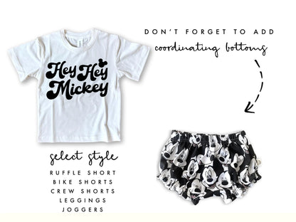 Kids Hey Mickey Graphic Tee & Optional Bottoms