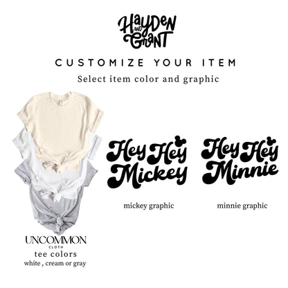Hey Mickey/Minnie Disney Family t-shirt, Adult /Kids Magic Kingdom Disney Tee, Adult Disney Tee , Disney Vacation Family Trip Tees